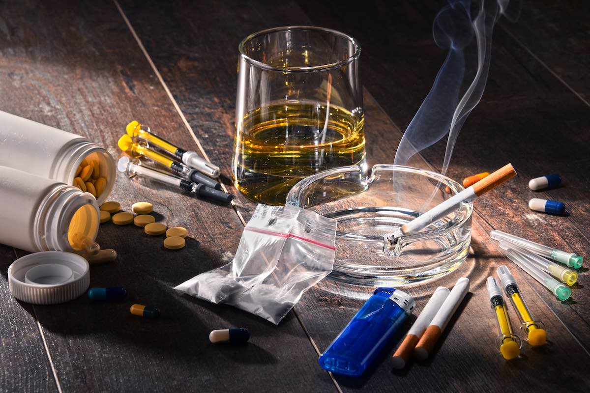 Addictive substances, including alcohol, cigarettes and drugs