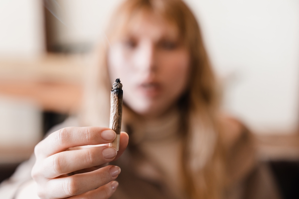 Close up image of marijuana joint