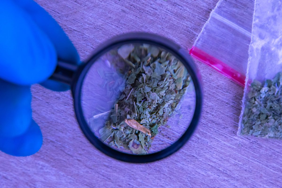 Distorted image of a synthetic marijuana smoking mixture