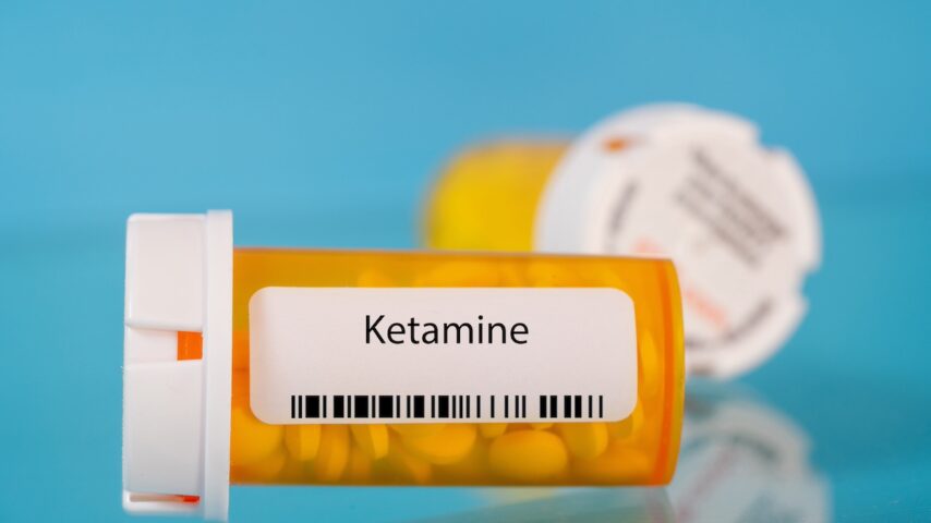Ketamine pills in RX prescription drug bottle