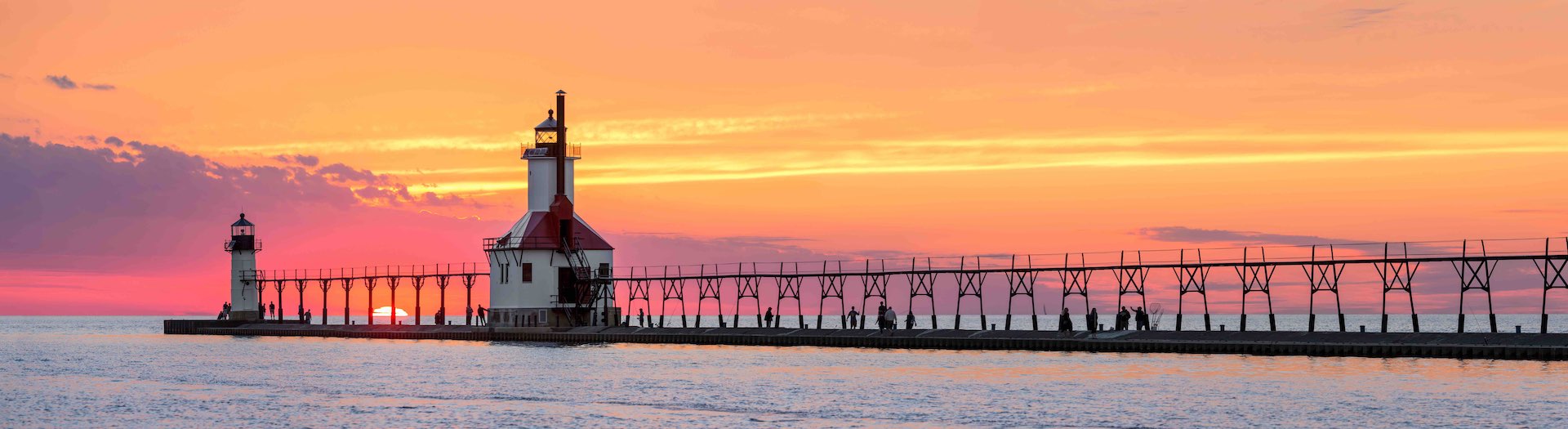St. Joseph Lighthouses sunset panorama